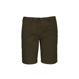 LADIES' WASHED EFFECT BERMUDA SHORTS