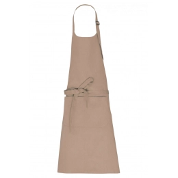 APRON WITH POCKET IN ORGANIC COTTON