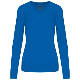 LADIES' V-NECK JUMPER
