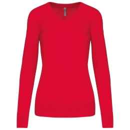 LADIES' V-NECK JUMPER