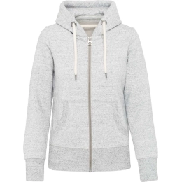 LADIES' VINTAGE ZIPPED HOODED SWEATSHIRT