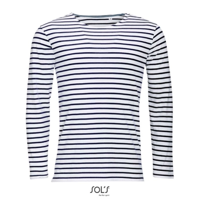 
                                            SOL'S MARINE MEN - LONG SLEEVE STRIPED T-SHIRT
                                            