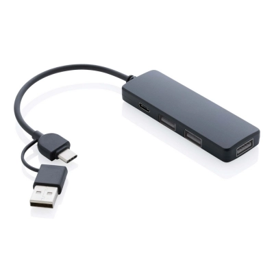 
                                                USB-хаб из переработанного пластика RCS с двойным входом
                                                