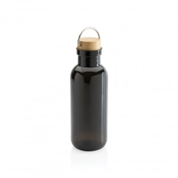 GRS RPET bottle with bamboo lid and handle