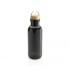 GRS RPET bottle with bamboo lid and handle