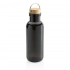 GRS RPET bottle with bamboo lid and handle