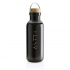 GRS RPET bottle with bamboo lid and handle