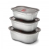 Набор контейнеров для еды Black+Blum Mealprep из 3 штук: маленький, средний, большой