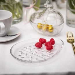 Стеклянное блюдо 20x15 см