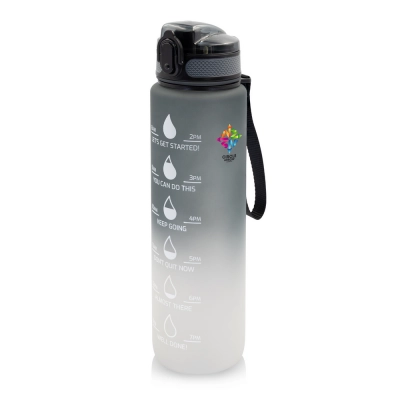 
                                            Drinkware. Sports bottle 1000 ml Air Gifts with motivational scale | Kayleigh
                                            
