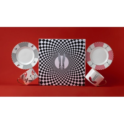 
                                            Set of two tea pairs "In Wonderland"
                                            