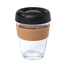 TARKOL glass with lid, 350ml