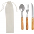 Набор столовых приборов ECO TRIP, в хлопковой сумочке, коричневый, серебристый Набор столовых приборов ECO TRIP, в хлопковой сумочке, коричневый, серебристый