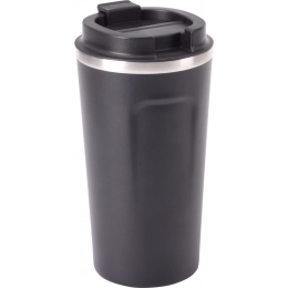 Insulated travel mug COFFEE TIME, black