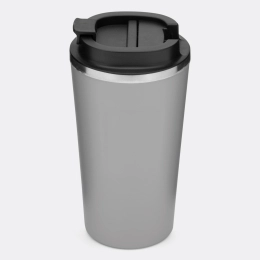 Insulated travel mug COFFEE TIME, grey