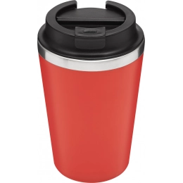 Double-walled travel mug TAKE & GO, red