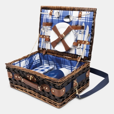 
                                            Picnic basket CENTRAL PARK, blue, white
                                            