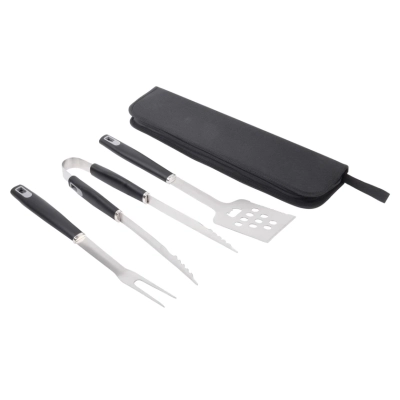 
                                            Stainless steel barbecue cutlery PRETTY BBQ, black, silver
                                            