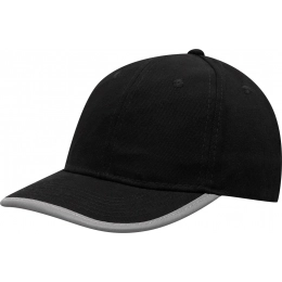 6 panel cap DETECTION, black