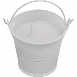 Candle in a bucket CLAM, white