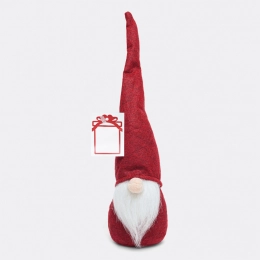 Felt Christmas gnome with pointy hat HANS, red