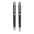 Pen set MANZONI, black, silver