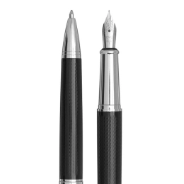 Pen set MANZONI, black, silver