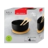 Florina Adria salad bowl on a bamboo base with spoons, black, 3.5 l