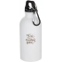 Бутылка для воды из переработанной матовой нержавеющей стали объемом 400 мл с карабином Бутылка для воды из переработанной матовой нержавеющей стали объемом 400 мл с карабином