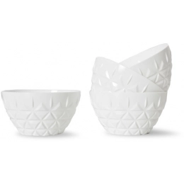 МАЛЕНЬКИЕ БЕЛЫЕ МИСКИ ДЛЯ ПИКНИКА, 4 ШТ.