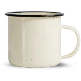 DORIS ENAMEL MUG, BEIGE