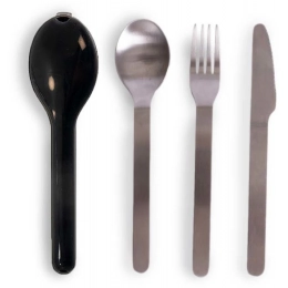 THIS IS A 3-PACK CUTLERY, BLACK / SILVER