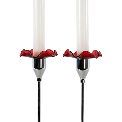 
                                                VIVA CANDLE HOLDERS, 2 PCS., BURGUNDY
                                                