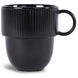 INKA MUG WITH HANDLE, BLACK