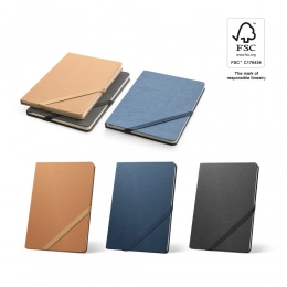 HUXLEY. A5 notebook with lined pages FSC™ ivory colour