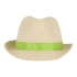 Соломенная шляпа для растений с цветной лентой, светло-зеленая Соломенная шляпа для растений с цветной лентой, светло-зеленая