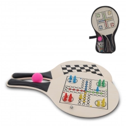 Пляжный теннис из МДФ с шахматной поверхностью