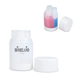 Trio travel toiletry bottles