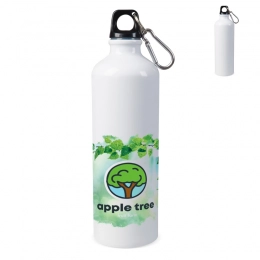 Water bottle aluminum with carabiner sublimation 750ml