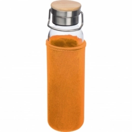 Glass bottle with neoprene sleeve, 600ml