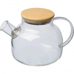 Glass jug with bamboo lid, 1000ml