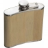 Hip flask with bamboo cover