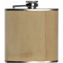 Hip flask with bamboo cover