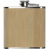 Hip flask with bamboo cover