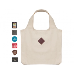 Сумка-шоппер «Revest» из переработанного хлопка 320 г/м2 с патчем