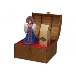 Подарочный набор: кукла фарфоровая, чай 