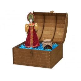 Подарочный набор: кукла фарфоровая, мёд с миксом из орехов