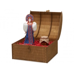 Подарочный набор: кукла фарфоровая, мёд с миксом из орехов