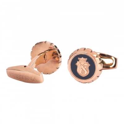 
                                            Chronobike Navy & Rosegold Cufflinks
                                            