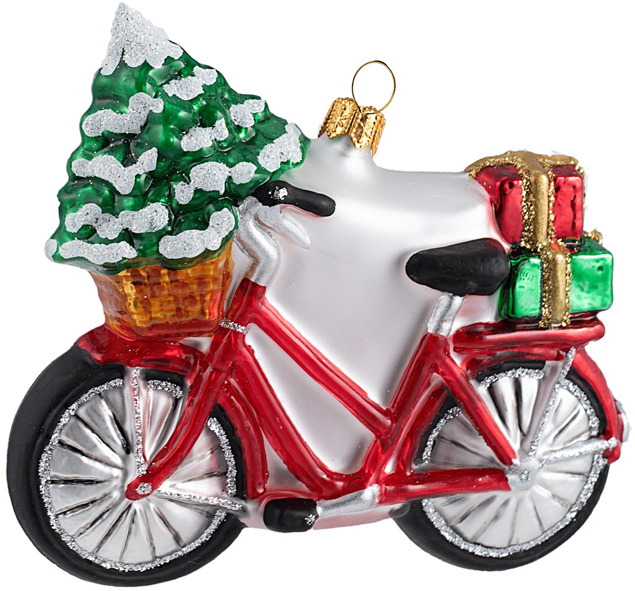 Елочная игрушка Рождественский велосипед